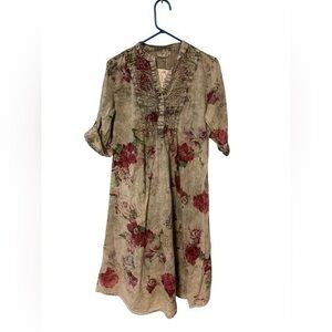 Vintage Goa Ash Floral Dress Size Medium NWT